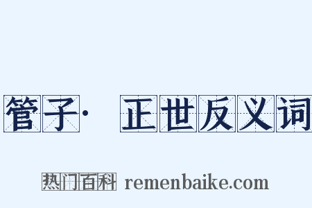管子·正世反义词是什么意思的图片